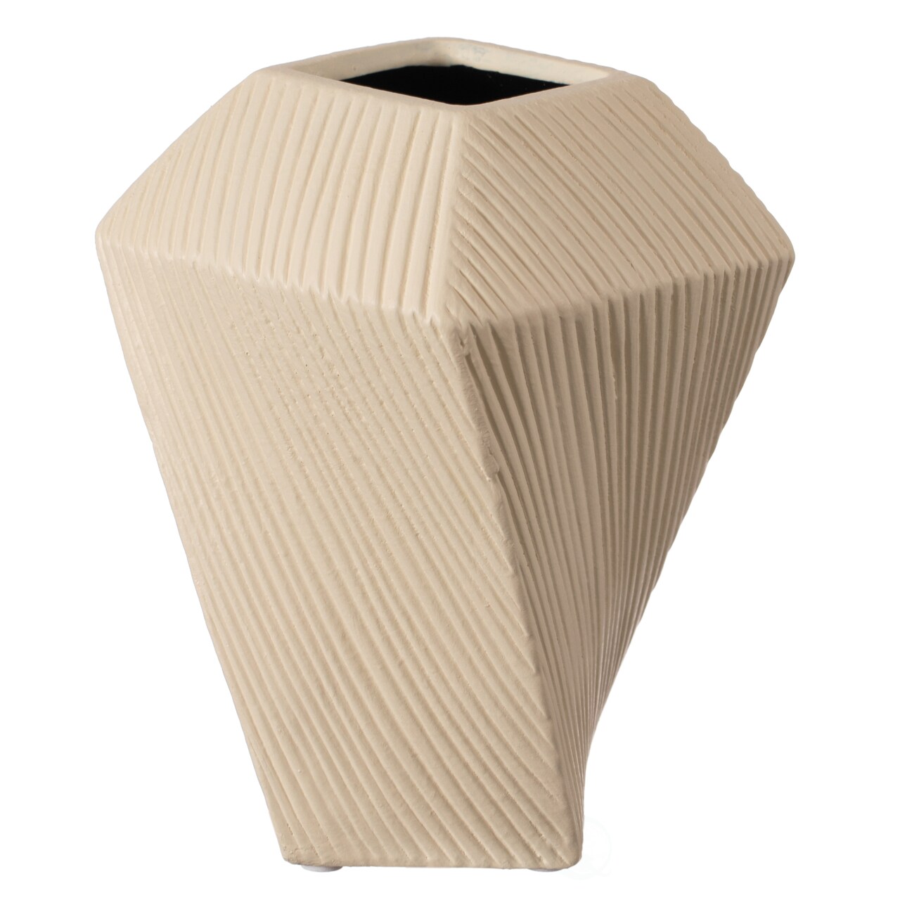 Decorative Ceramic Square Twisted Centerpiece Table Vase